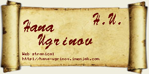 Hana Ugrinov vizit kartica